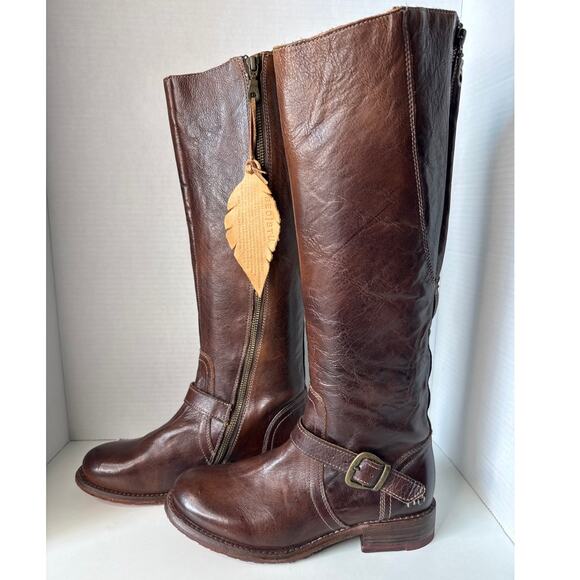 Bed Stu Glaye Tall Riding Knee High Boots Rustic Teak 8.5 - Picture 5 of 13